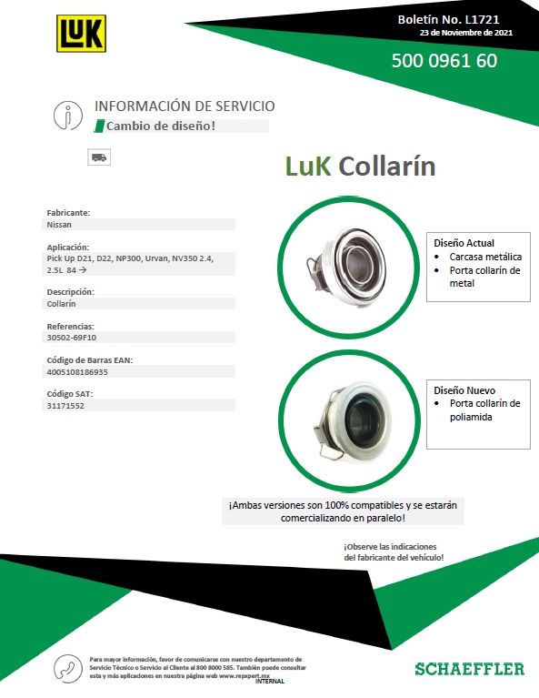 MACOSA - Cambio de diseño Collarín